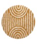 Round Scandinavian rug - Cozy Arch mustard yellow - overzicht, thumbnail