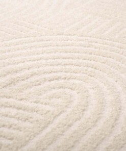 Scandinavian runner rug - Contour Bend cream - close up, thumbnail