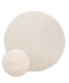 Round Scandinavian rug - Contour Bend cream - overzicht, thumbnail