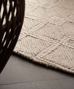 Round outdoor rug - Var white