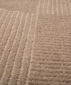 Round Scandinavian rug - Contour Circle beige - close up