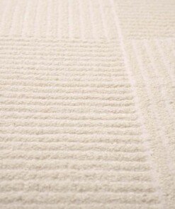 Round Scandinavian rug - Contour Circle cream - close up, thumbnail