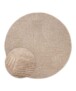 Round Scandinavian rug - Contour Bend beige - overzicht, thumbnail