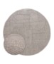 Round Scandinavian rug - Contour Bend grey - overzicht, thumbnail