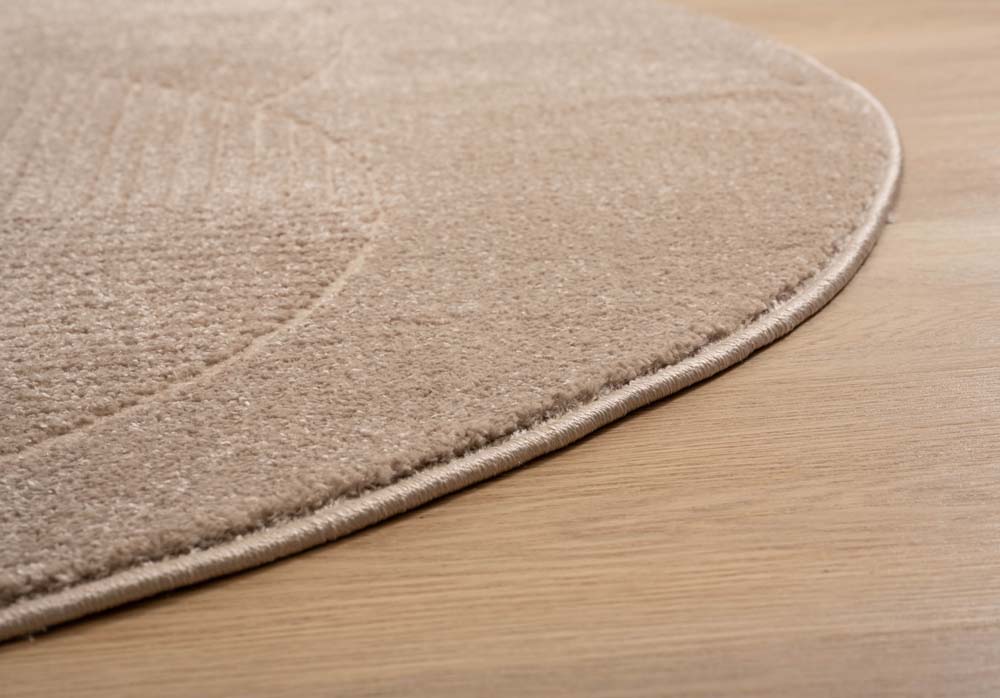 Round Scandinavian rug - Contour Circle beige - close up Round Scandinavian rug - Contour Circle beige - close up
