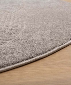 Round Scandinavian rug - Contour Circle grey - close up, thumbnail