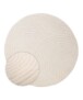 Round Scandinavian rug - Contour Curve cream - overzicht, thumbnail