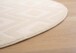 Round Scandinavian rug - Contour Diamond cream - close up, thumbnail