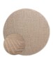 Round Scandinavian Rug - Contour Gem Beige - overzicht, thumbnail