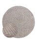 Round Scandinavian Rug - Contour Gem Grey - overzicht, thumbnail