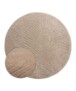 Round Scandinavian rug - Contour Leaf beige - overzicht, thumbnail