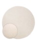 Round Scandinavian rug - Contour Leaf cream - overzicht, thumbnail