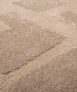 Square Scandinavian Rug - Contour Stone Beige - close up, thumbnail