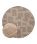 Round Scandinavian Rug - Contour Stone Beige - overzicht, thumbnail