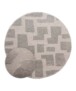 Round Scandinavian Rug - Contour Stone Grey - overzicht, thumbnail