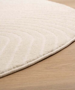 Round Scandinavian rug - Contour Bend cream - close up, thumbnail Round Scandinavian rug - Contour Bend cream - close up, thumbnail