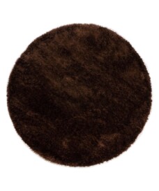 Round velvet rug - Posh dark brown - overzicht, thumbnail