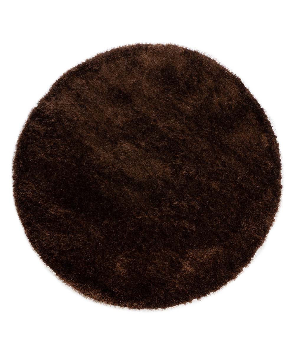 Round velvet rug - Posh dark brown - overzicht Round velvet rug - Posh dark brown - overzicht