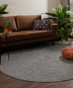 Round cotton rug - Joy blue