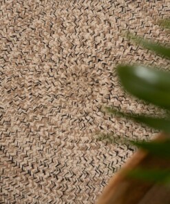 Round cotton rug - Joy beige/white