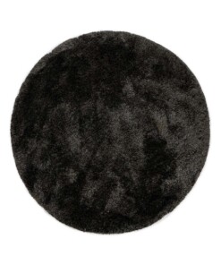 Round shaggy rug​ - Meadow anthracite - overzicht