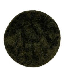 Round shaggy rug​ - Meadow olive green - overzicht, thumbnail