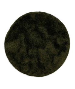 Round shaggy rug - Meadow olive green - overzicht, thumbnail Round shaggy rug - Meadow olive green - overzicht, thumbnail