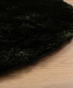 Round shaggy rug​ - Spark jade - close up, thumbnail