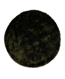 Round shaggy rug​ - Spark olive green - overzicht, thumbnail