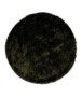 Round shaggy rug​ - Spark olive green - overzicht, thumbnail
