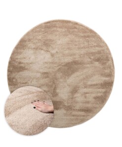 Round velvet rug - Flair beige - overzicht, thumbnail