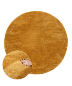 Round velvet rug - Flair gold - overzicht