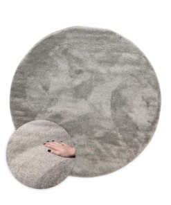 Round velvet rug - Flair grey - overzicht, thumbnail