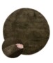 Round velvet rug - Flair olive green - overzicht, thumbnail