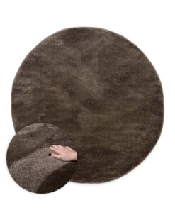 Round velvet rug - Flair taupe - overzicht, thumbnail