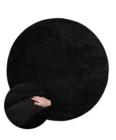 Round velvet rug - Flair black - overzicht, thumbnail