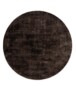 Round viscose rug - Glamour dark brown - overzicht, thumbnail