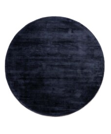 Round viscose rug - Glamour navy blue - overzicht, thumbnail