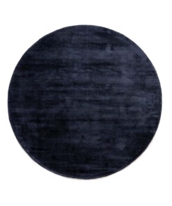 Round viscose rug - Glamour navy blue - overzicht, thumbnail
