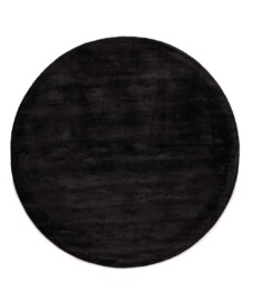 Round viscose rug - Glamour black - overzicht, thumbnail
