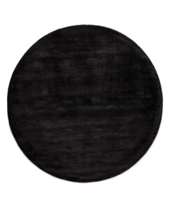 Round viscose rug - Glamour black - overzicht