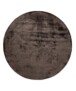 Round viscose rug - Pearl dark brown - overzicht, thumbnail