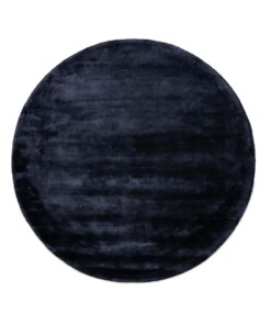 Round viscose rug - Pearl navy blue - overzicht