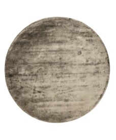 Round viscose rug - Pearl olive green - overzicht, thumbnail