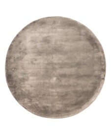 Round viscose rug - Pearl silver - overzicht, thumbnail
