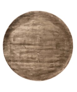 Round viscose rug - Pearl brown - overzicht, thumbnail