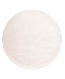Round viscose rug - Pearl white - overzicht, thumbnail