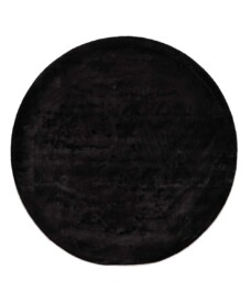 Round viscose rug - Pearl black - overzicht, thumbnail