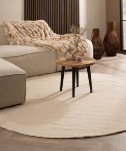 Round wool rug - Ulstein white