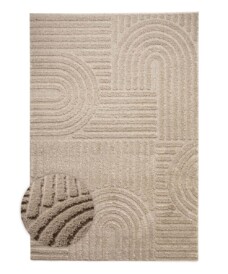 Scandinavian rug - Arc Bend beige - overzicht, thumbnail